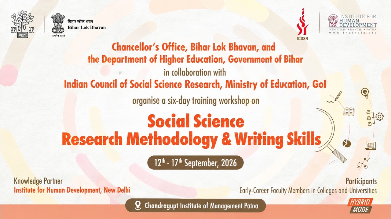 Social Science Research Methodology & Writing Skills | 4th Day - 15 September 2026 | CIMP Patna