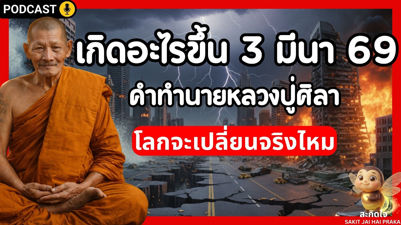 เกิดอะไรขึ้น 3 มีนา 69? สรุปคำทำนายหลวงปู่ศิลา โลกจะเปลี่ยนจริงไหม? | สะกิดใจ