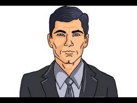 How to draw Archer, Sterling Malory Archer from Archer - YouTube