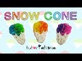 NEW EASY Snow Cone Charm Rainbow Loom Tutorial