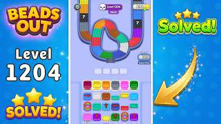Beads Out - Level 1204 Walkthrough 🧩 | Solution & Gameplay (Voodoo) 🔴