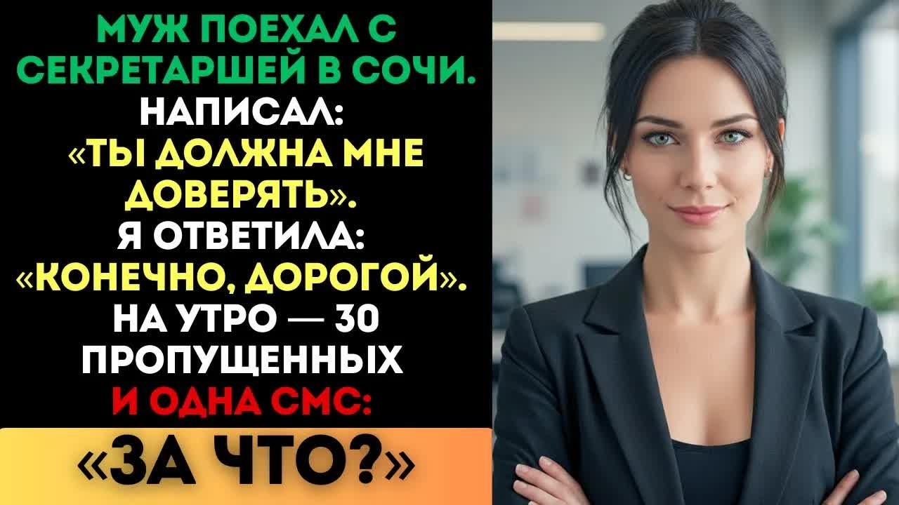 «Ты должна мне доверять», — писал муж из Сочи. Утром он отправил смс： «За что？»