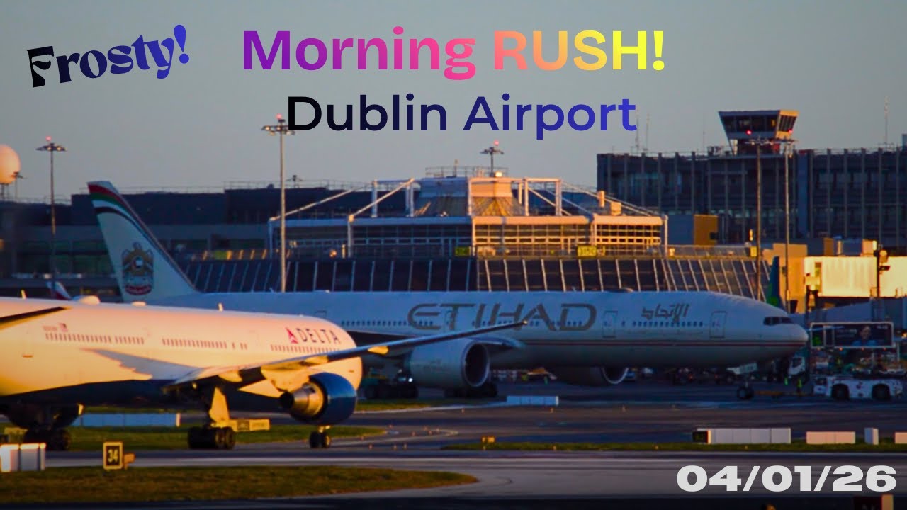 Morning RUSH! Frosty morning planespotting at Dublin Airport | 767s, 787s, A330s and more!