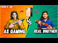 As Gaming Vs Real Brother | I Phone Challenge Free Fire😍| My Brother Face Reveal - Garena Free Fire