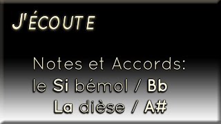 Jecoute - Notes Et Accords; Si Bémol (Ou La Dièse), Si Bémol Majeur, Si Bémol Mineur