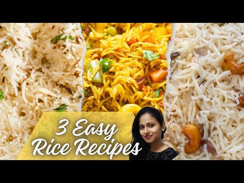 3 easy rice recipes for beginners, Renita Pais - YouTube