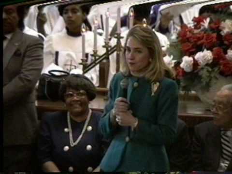 Hillary Clinton Preaches Near Robert Taylor Homes 1992