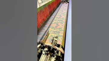 The process of weaving jacquard fabric using a jacquard loom