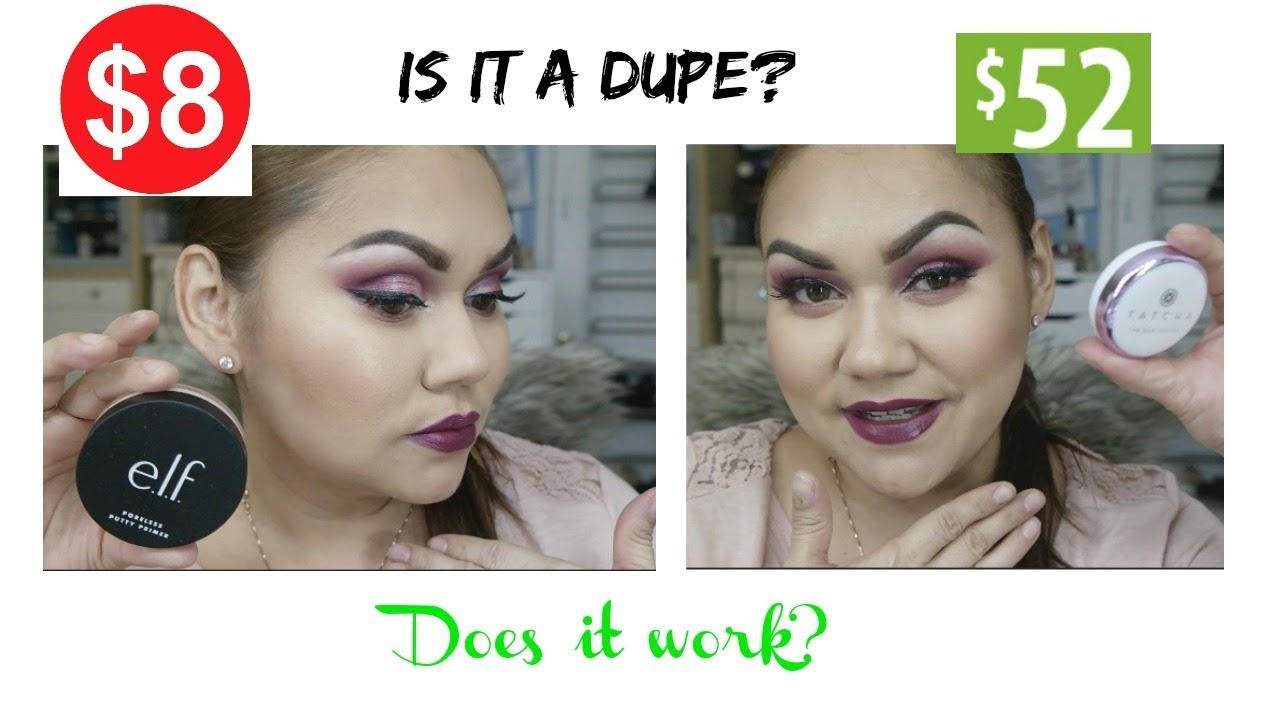 Dupe Alert E.L.F. PUTTY PORELESS VS. TATCHA SILK CANVAS