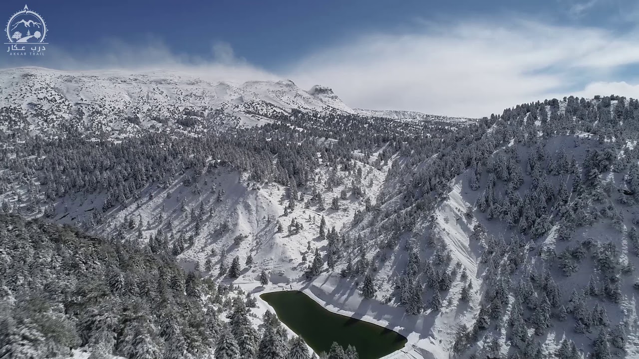 جبال عكار خلال العاصفة جويس