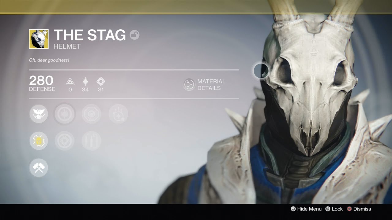 Destiny Taken King Exotic Helmet The Stag YouTube