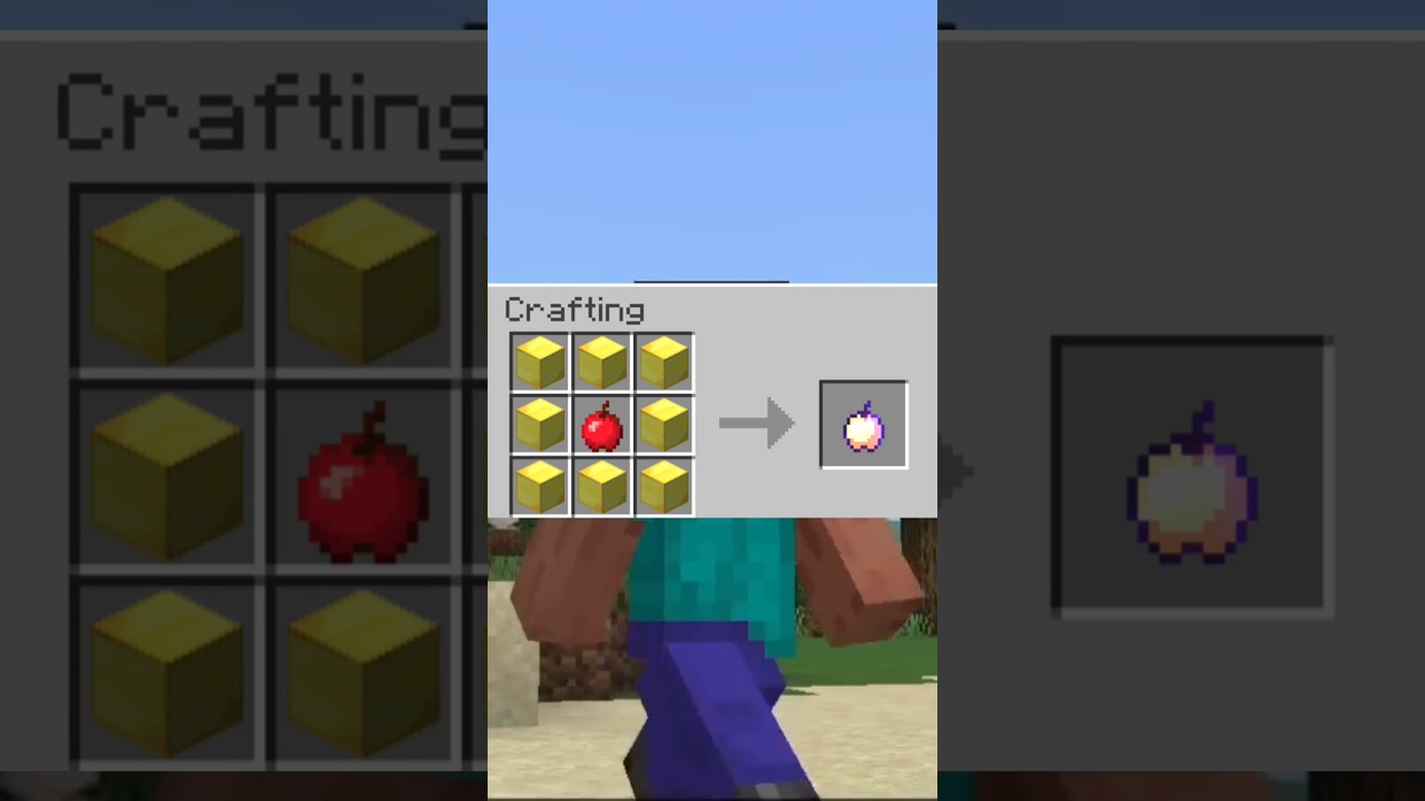 Minecraft Craftable Enchanted Golden Apple 😱🤯 #shorts #minecraft