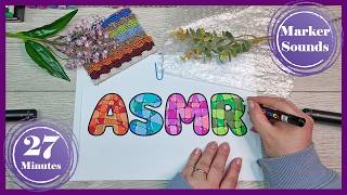 ASMR Marker Sounds ✍️ Colouring, Paper & Gentle Tingles, Color Pen Scratching