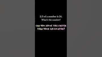 A Number Exceeds Its three fifth by 24 | Quick Math Challenge|  #mathematics #mathstricks #reasoning