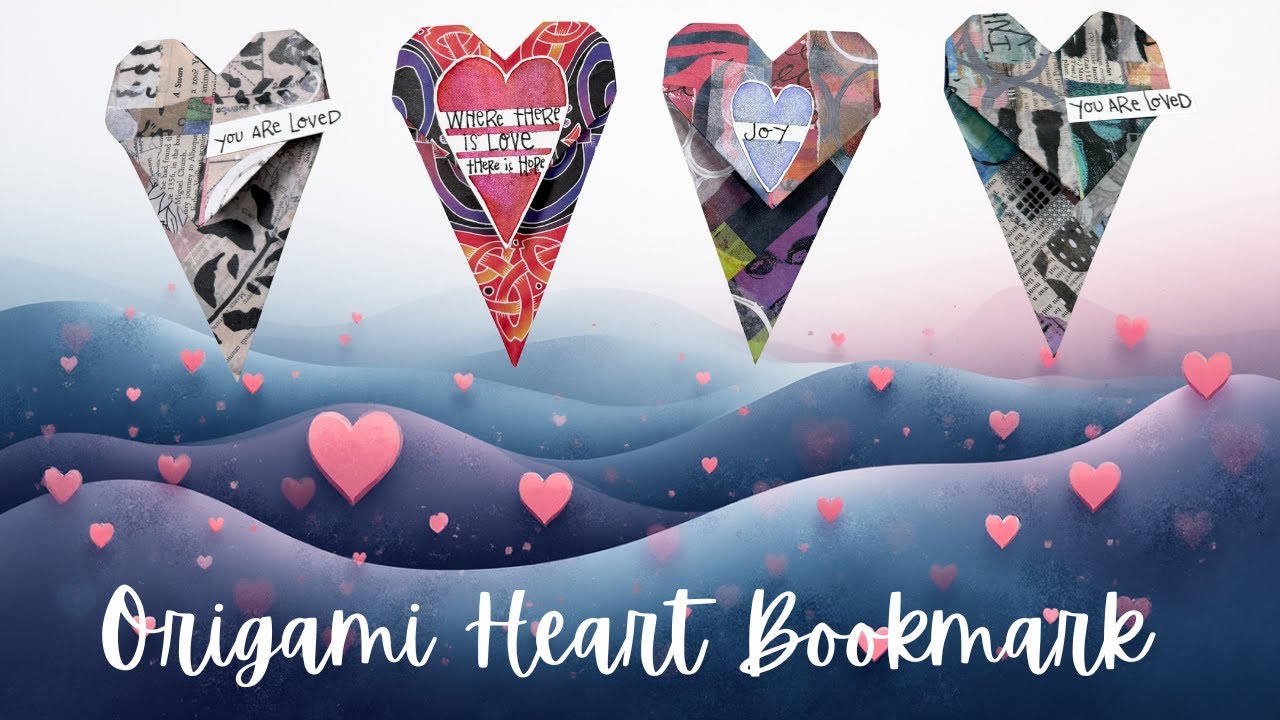 Сложите очаровательную закладку в форме сердечка ко Дню святого Валентина.
