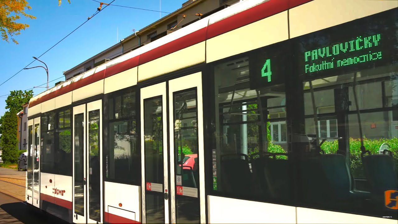 Czech Republic, Olomouc, tram 4 ride from Pavlovičky to Nová Ulice
