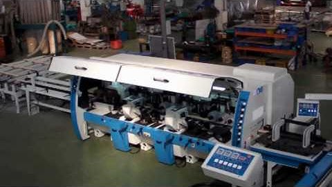 INFEED TABLE + 4 SIDE MOULDER + OUTFEED TABLE