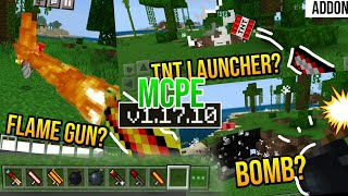TNT LAUNCHER? BOMB? FLAME GUN? DI MINECRAFT PE V 1.7 - Showcase Addon screenshot 5