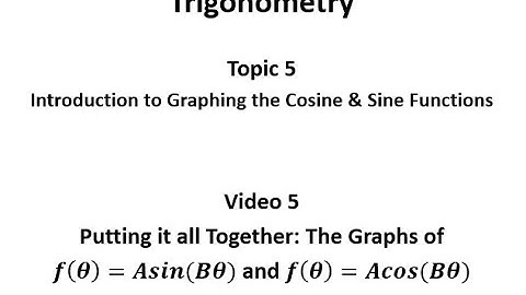 Graphing Cosine & Sine Functions that Contain Both Horizontal and Vertical Stretches or Compressions
