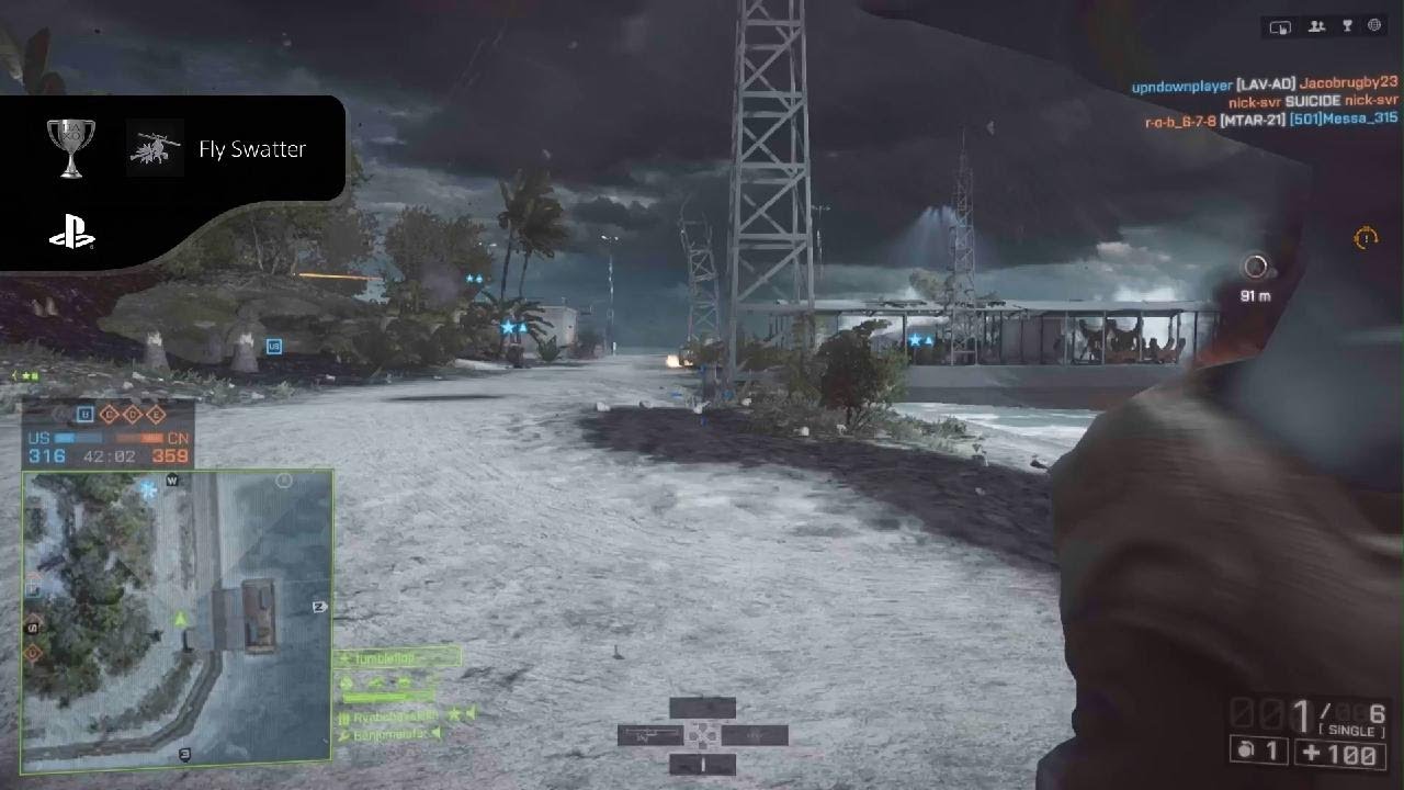Battlefield 4 Fly swatter achievement YouTube