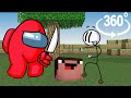 360° POV: Among Us Henry Stickmin Distraction Dance in Minecraft