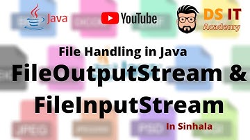 FileOutputStream and FileInputStream in Java Explained in Sinhala