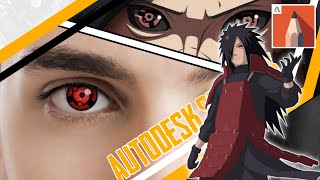 Tutorial Edit | Mata Mangekyou Sharingan | Autodesk Sketchbook screenshot 3