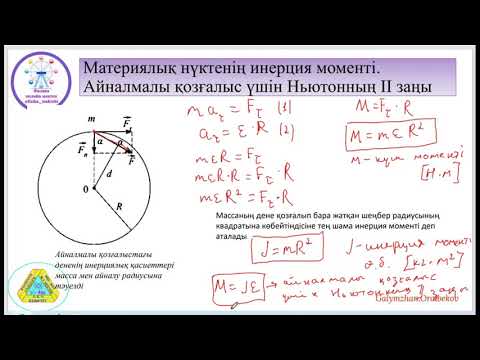 Бейне: Қатты цилиндрдің инерция моменті неге тең?