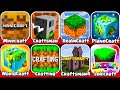 Minecraft, Craftsman 4, Lokicraft, PlanetCraft, WorldCraft, RealmCraft, Craftsman