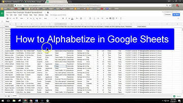 How to Alphabetize in Google Sheets