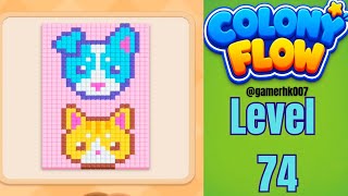Colony Flow Level 74 Walkthrough Solution 
