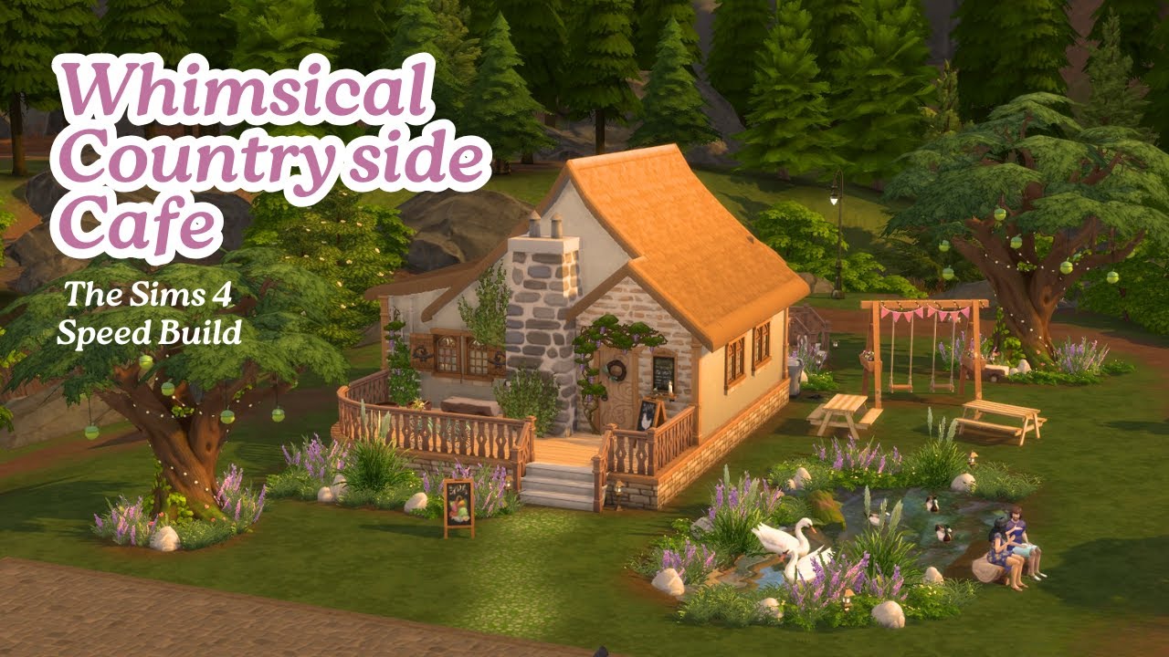 Whimsical Countryside Cafe ☕🥐 | The Sims 4 Speed Build | ASMR Relaxing Speed Build - No Talking