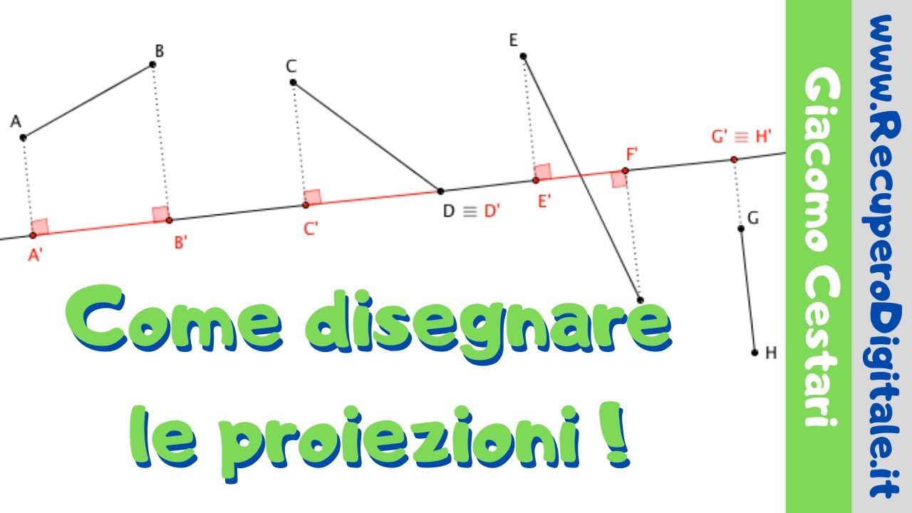 17 proiezioni di punti e segmenti su una retta - YouTube