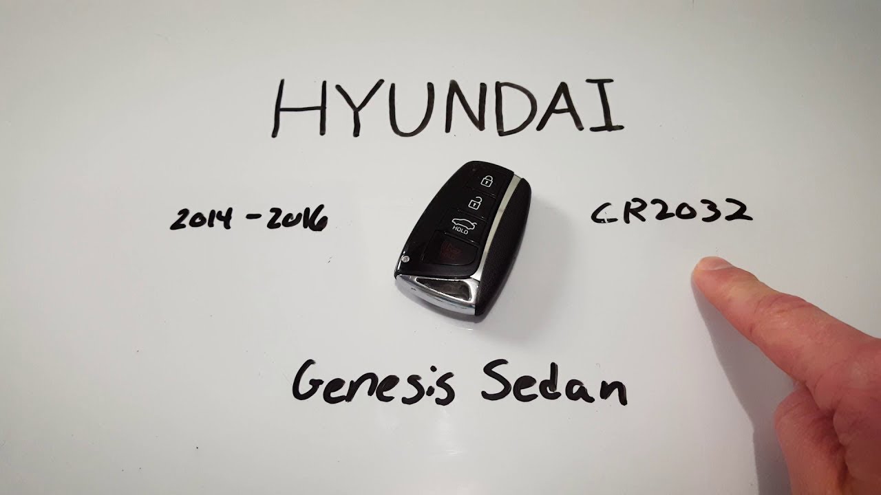 Hyundai Genesis Sedan Key Fob Battery Replacement (2014 - 2016) - YouTube