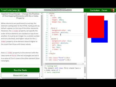 Applied Visual Design   Change the Position of Overlapping Elements with the z index Property free c