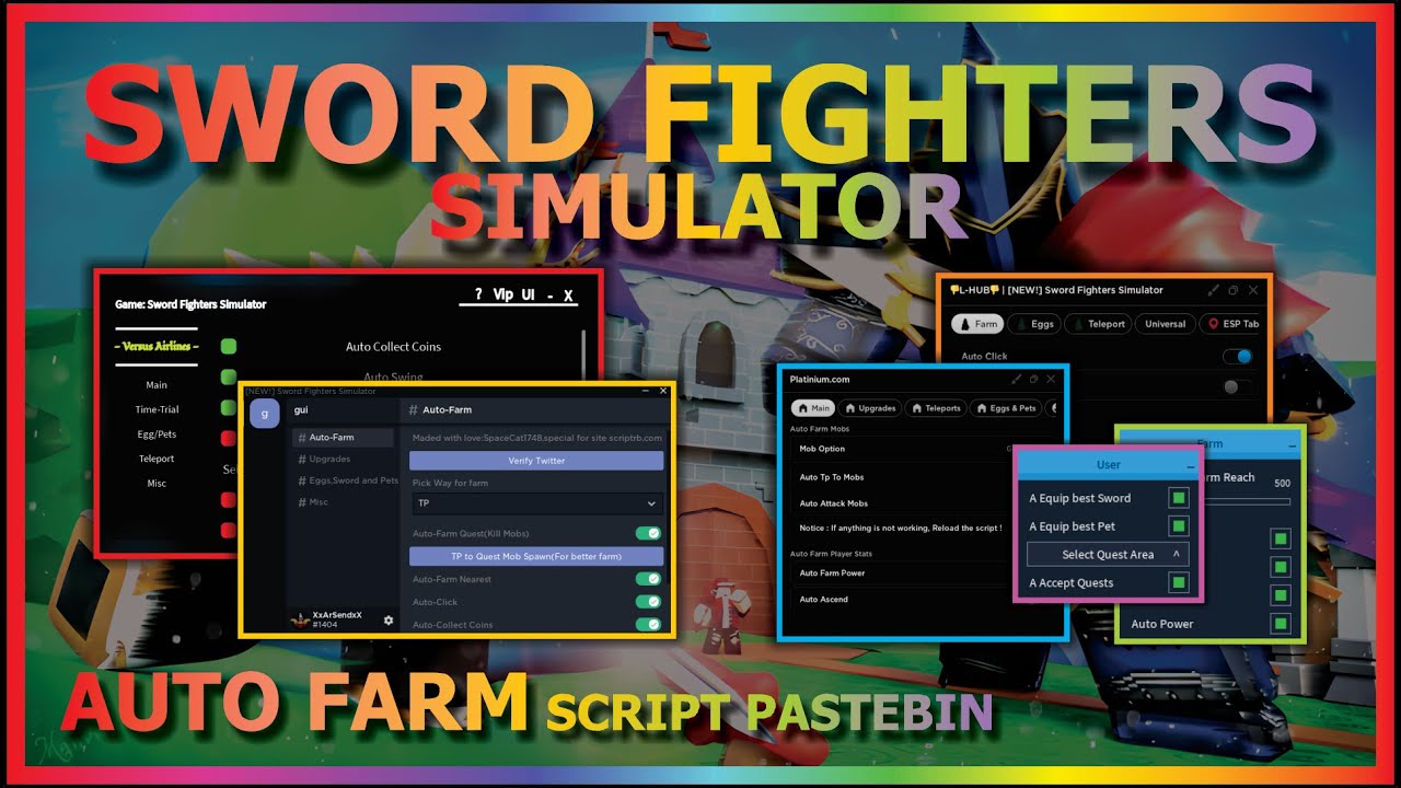 Sword Fighters Simulator Script OP GUI Auto Farm 2023 Free