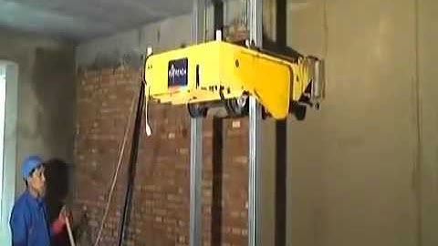 Máy trát tường tự động, trát vữa xi măng