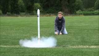 SpaceX Falcon9 Model Rocket launch, with onboard camera. DON'T use EARPHONES.