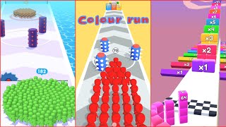 colour run 3d vs cube run 2048 vs count master crowd runner's 3d new level update gameplay #game screenshot 5