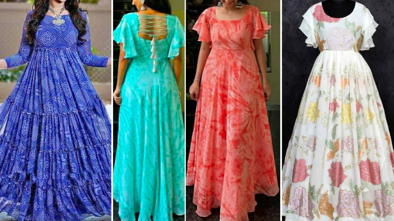 Latest 6 pattu long frock  pattu long dress  pattu long gown designs
