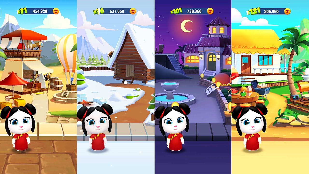 Talking Tom Gold Run Winter Wonders Event - Lucky Angela 4x (Gameplay #614)