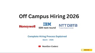 IBM Next Round Explained | IBM Info Mail | Honeywell & NTT DATA Hiring | Apply Now