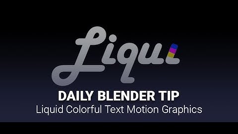 Daily Blender Secrets - Liquid Colorful Text Reveal Motion Graphics