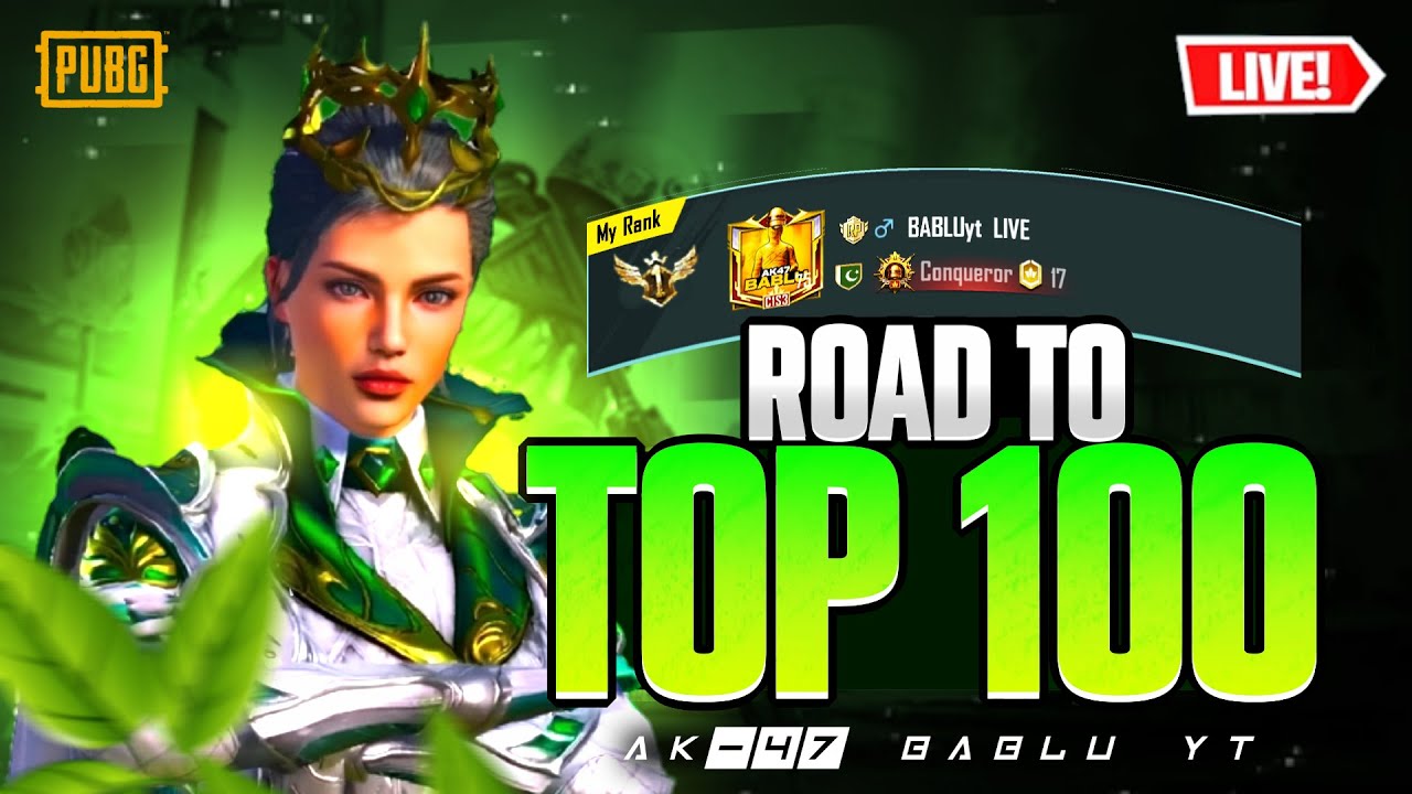 BABLU IS LIVE - ROAD TO TOP 100 - PUBG MOBILE - BABLU YT - YouTube