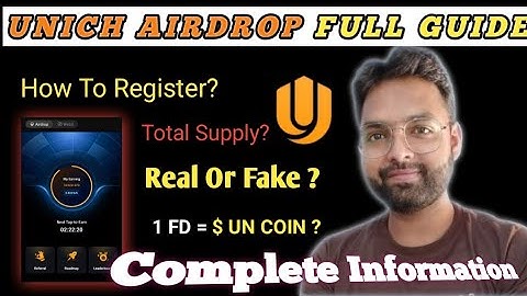 UNICH Mining APP Real Or Fake || UNICH AIRDROP FULL GUIDE ||UnichAirdrop Listing@Technicalpankajzone