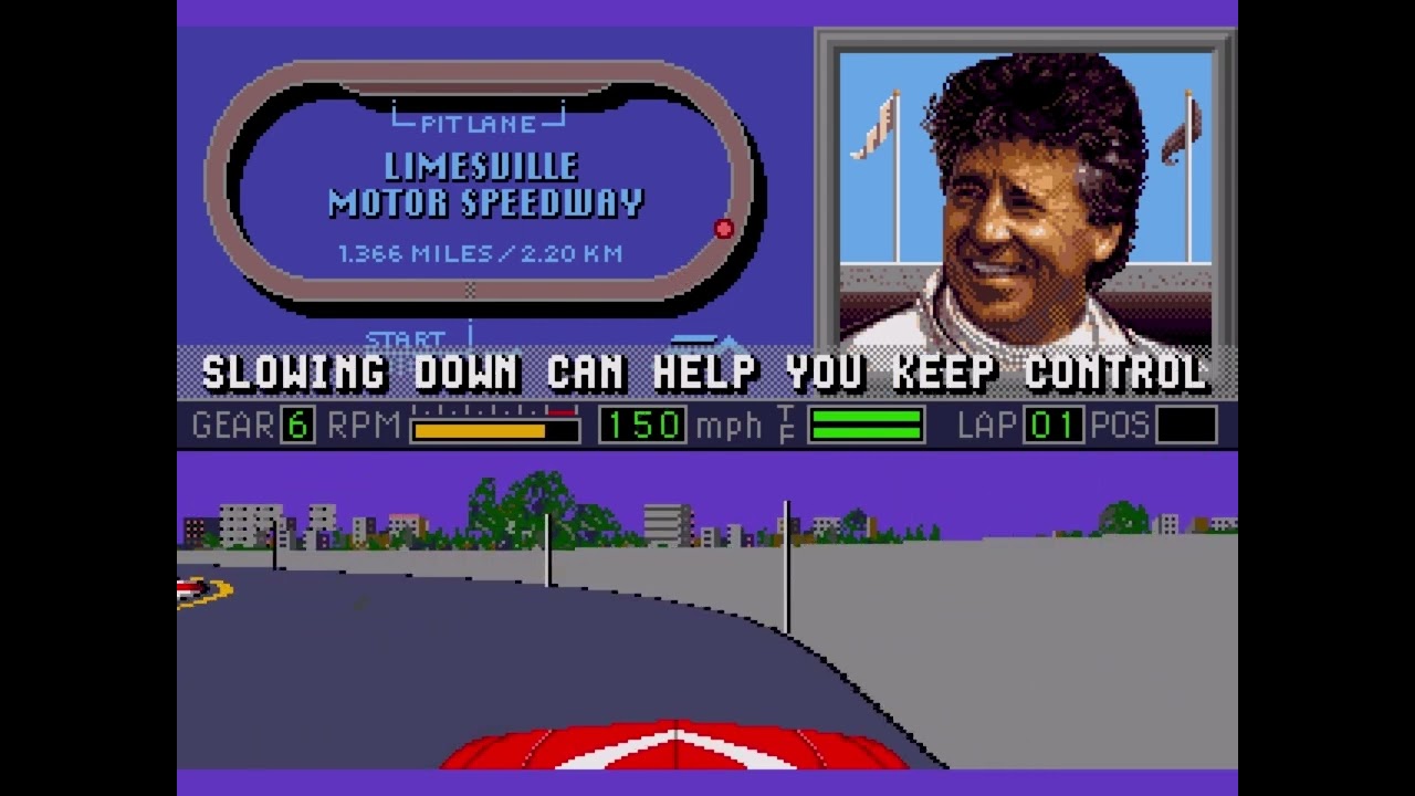 Mario and Michael Andretti Racing on SMD and SNES