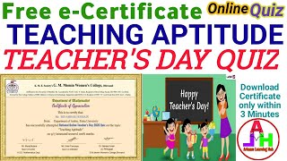 Teacher's Day Quiz | Teaching Aptitude | Teacher's Day Quiz on Teaching Aptitude screenshot 3