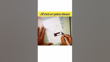 Drawing 3D optical illusion trick art #short