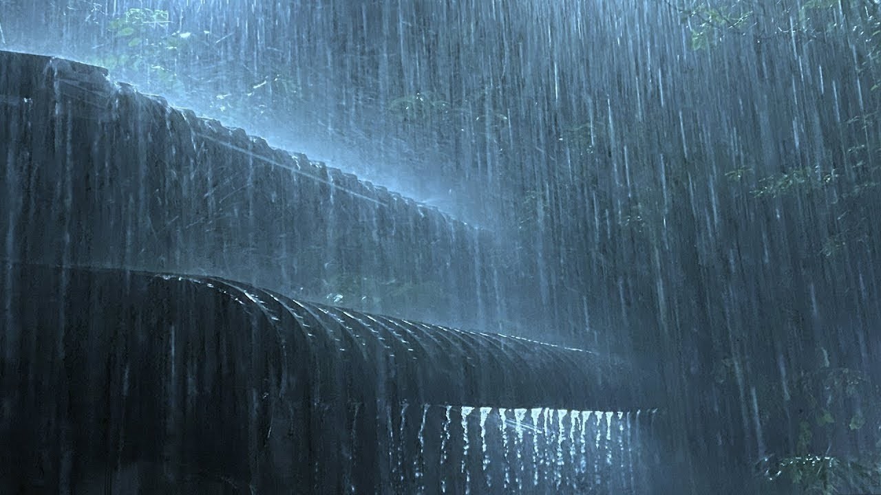 Gentle Night RAIN - Rain Sounds For Sleeping - Thunderstorm Sounds, Relax, White noise, ASMR.