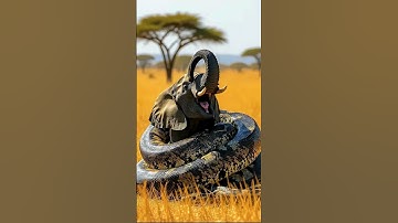 Python vs Elephant  Shocking Rescue Video #uploaded #animals #funnyanimals #snake#shorts
